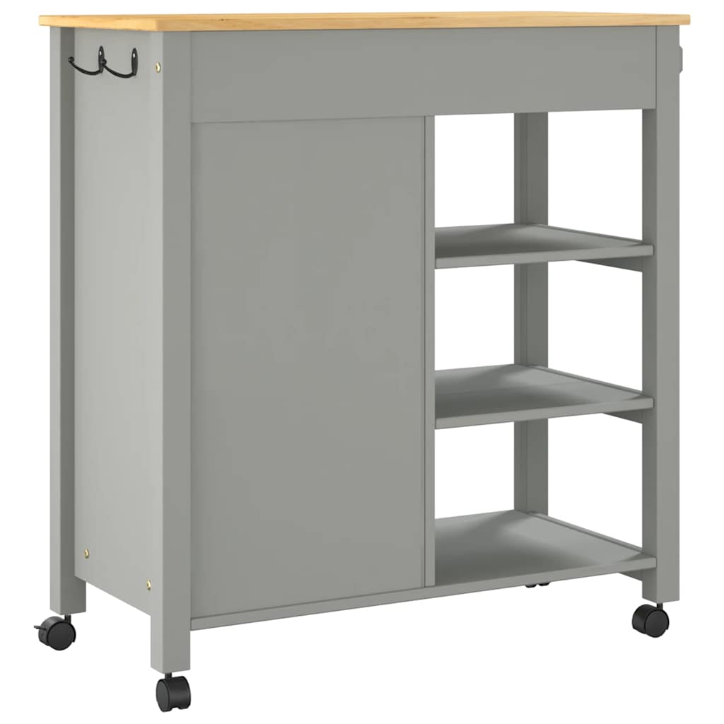Kitchen Trolley MONZA 84x40x88.5 cm Solid Wood Pine